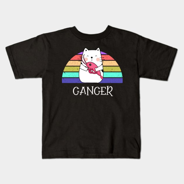 Cat Horoscope Cancer Kids T-Shirt by kooicat